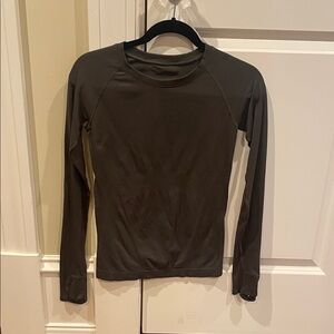 Long Sleeve Olive Green Top